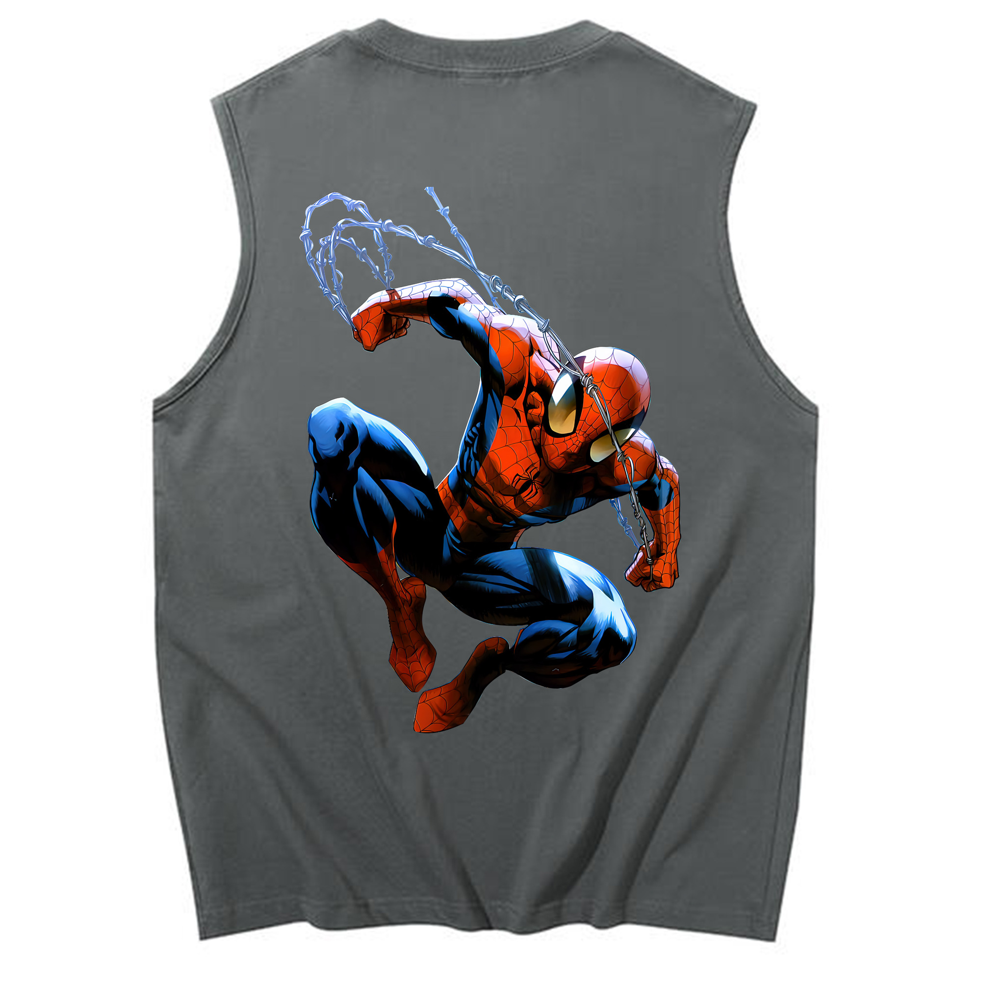 （画像用） Spider Man スパイダーマン コットン100％タンクトップ（背面プリント）